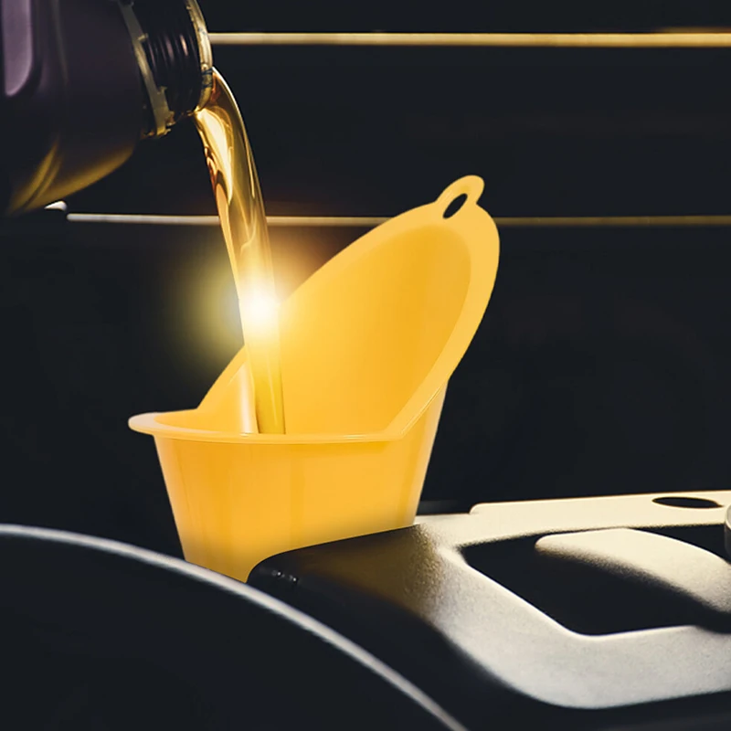 4pcs Car Oil Filling Equipment Universal Multi-color Anti-splash Plastic Long Stem Funnel Auto Motorcycle Refueling Accessories car funnels,oil filling tool