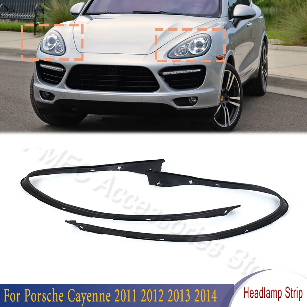 X-CAR For Porsche Cayenne Headlight Rubber Sealing Strip Trim Headlamp Decorative Strip Car Lights Car Shell