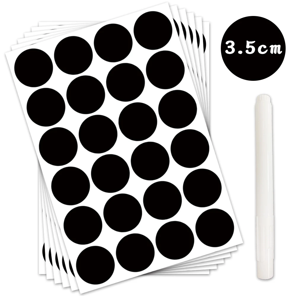

120 Pcs Chalkboard Labels Stickers with 1 White Marker Label for Storage Bins, Sticker Labels, Food Labels, Jar Bottle Labels