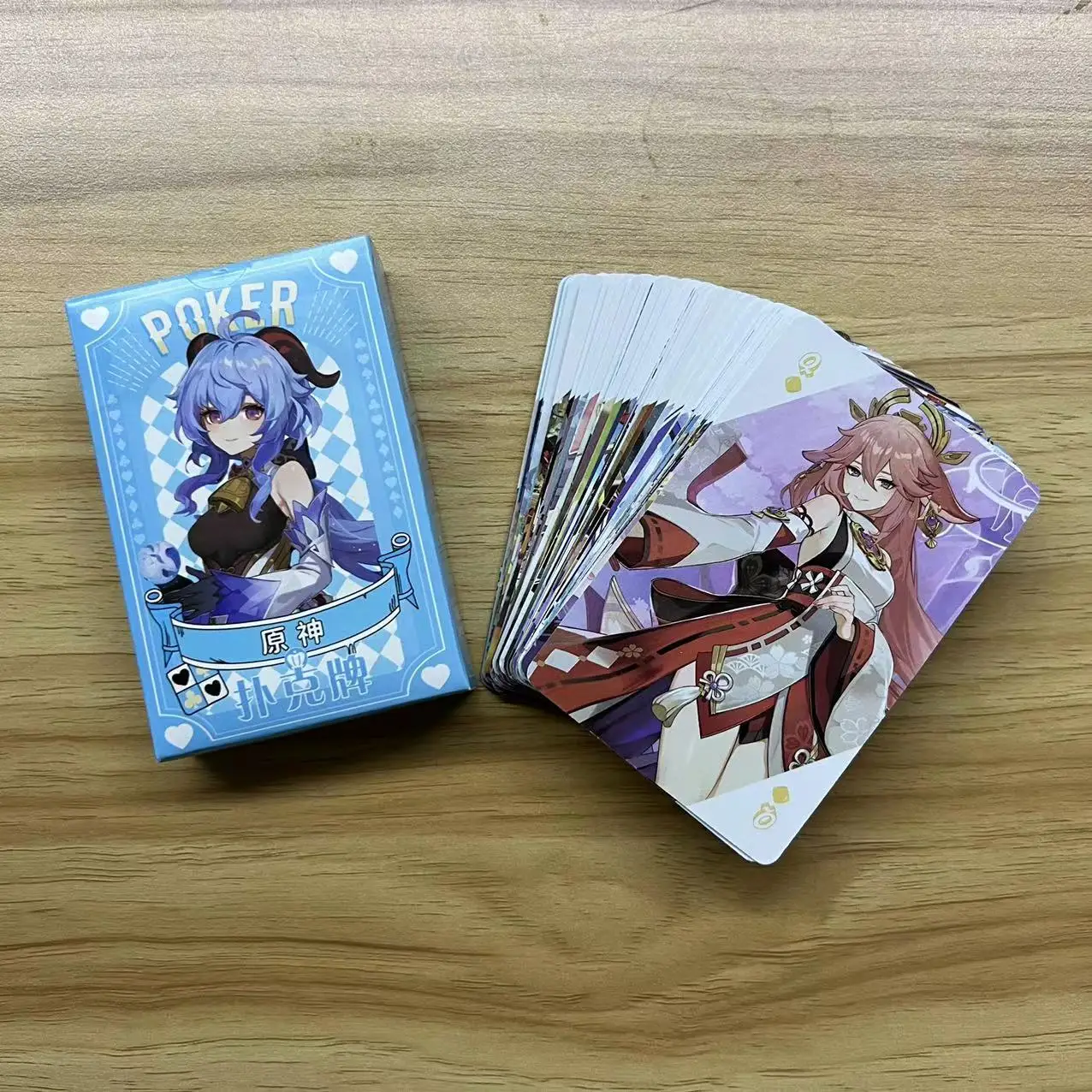 Game Anime Genshin Impact Cosplay Board Game Cards Hardcover Poker Toy Gift With Box 4