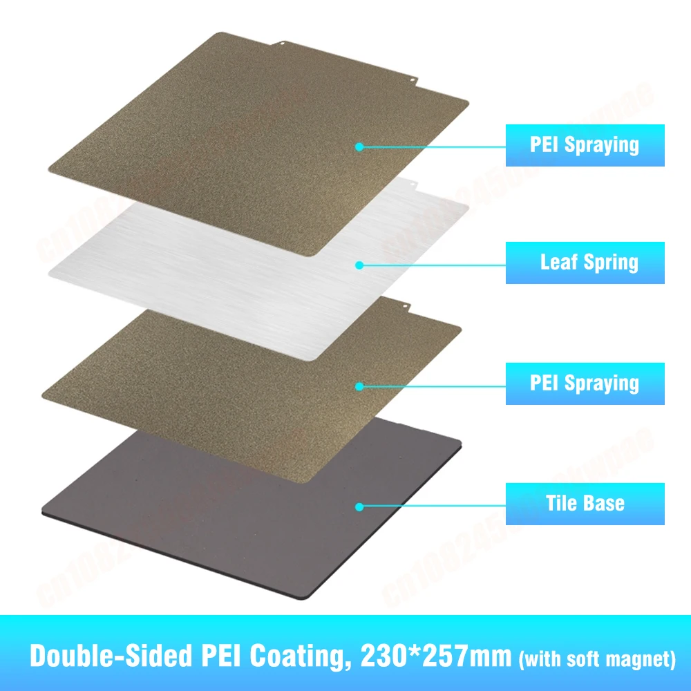Enhanced Spring Steel PEI Build Plate, 257x257mm - Smooth Finish