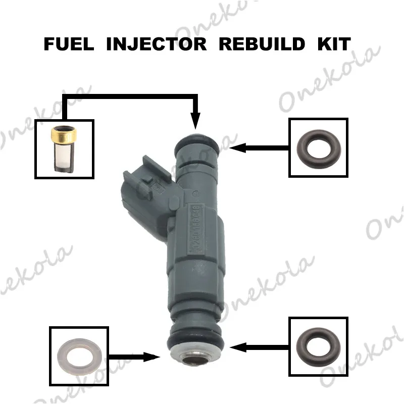 

Fuel Injector repair kit Orings Filters for 0280156048 99-04 Jeep WJ 4.0L 4-hole 27LB UPGRADE 0280156048