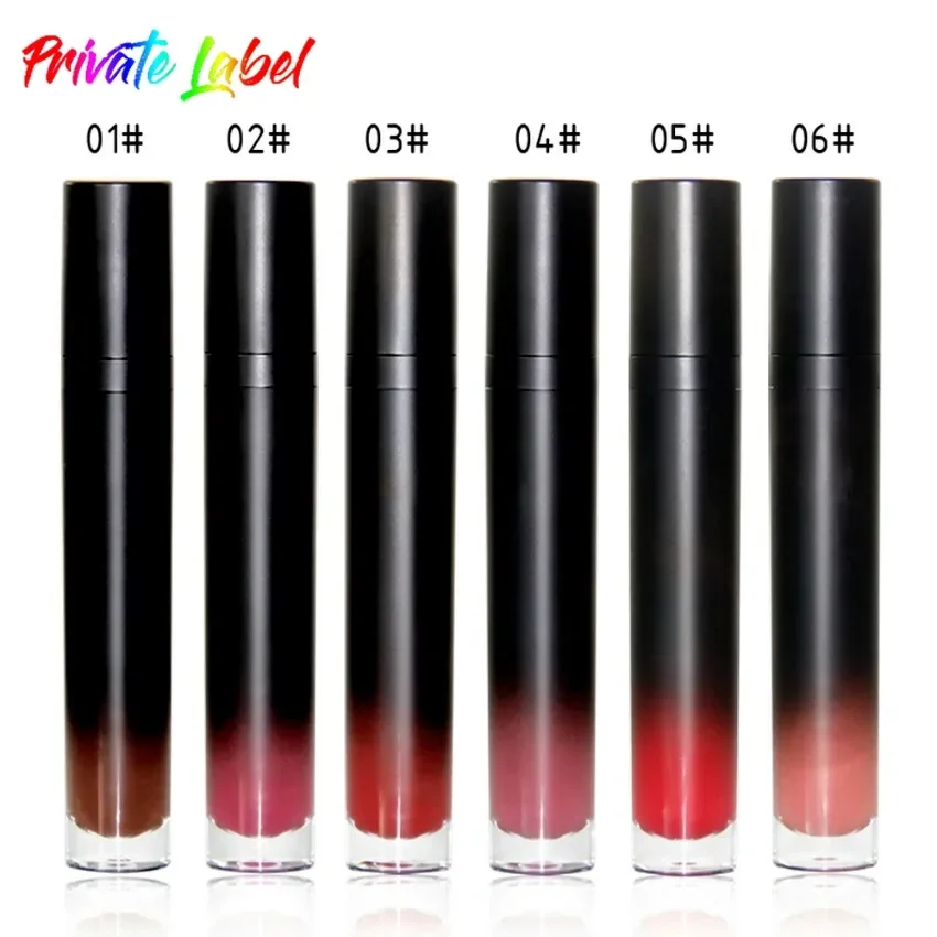 

Custom 12colors Matte Waterproof Liquid Lipstick Non-stick Cup Non-fading Color Easy To Wear Lipgloss Bulk Makeup Private Label