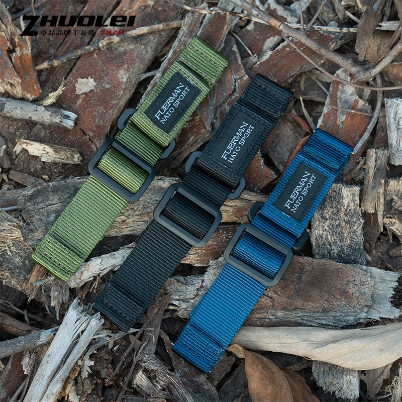 Pulseira de Relógio de Náilon para Casio Seiko No.5 007 Verde Azul Lazer Respirável Esporte ao ar Livre Pulseira de Pulso 20 mm 22 mm 24 mm Masculino - Image 5