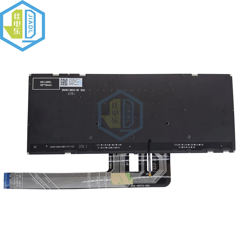 Teclado Retroiluminado em Inglês dos Eua Luz Retroiluminada Lenovo Yoga Pro 714arp8 14aph8 7-14 Notebook Teclados de Luz de Fundo Teclados Cinza - Imagem 6