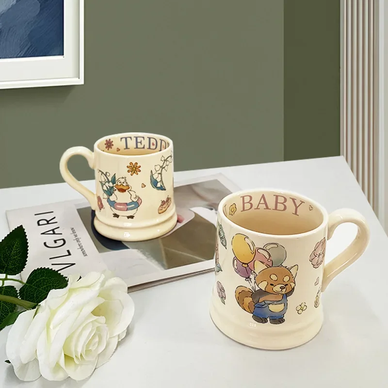 Ceramic Bear Graffiti Milk Cup - Cute Princess Cof...