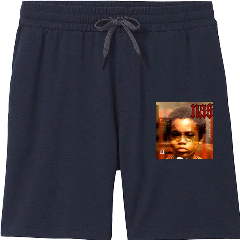 

Шорты Nas Illmatic мужские с принтом, альбом, Обложка, чистый хлопок, короткие штаны, летние