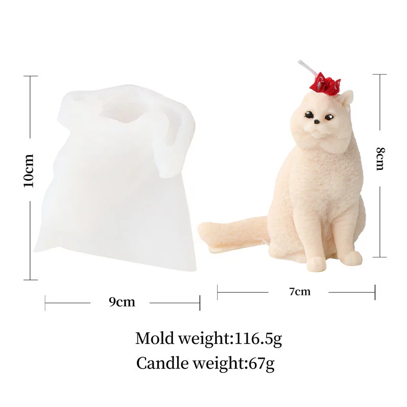 Moule à Bougie En Silicone Pour Animaux De Compagnie, Animal Mignon