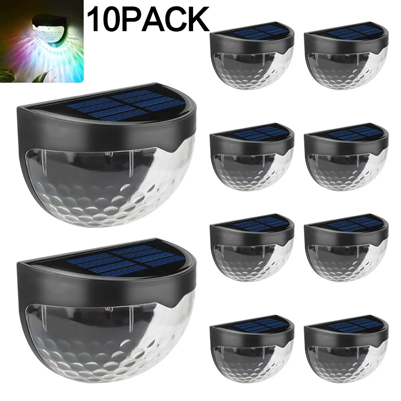 

2/4/6/8/10Pcs Solar Fence Light Outdoor Waterproof Wall Lamps Festoon Decoration Street LED Light for Garden Step Patio Stairs