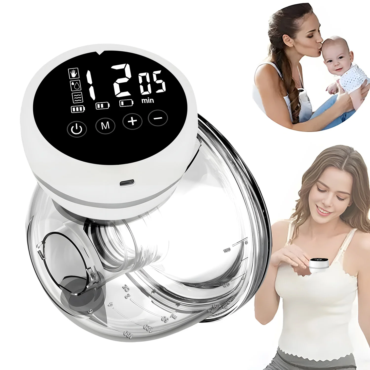 Smart Electric Breast Pump – Portable Hands-Free Wearable Milk Extractor, Silent & Comfortable 6