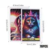 Colorful Cat Tarot English Paper Tarot 78 Sheets Tarot Deck Cat Theme Paper Cards Interaction Tarot Deck Game Divination Card 6