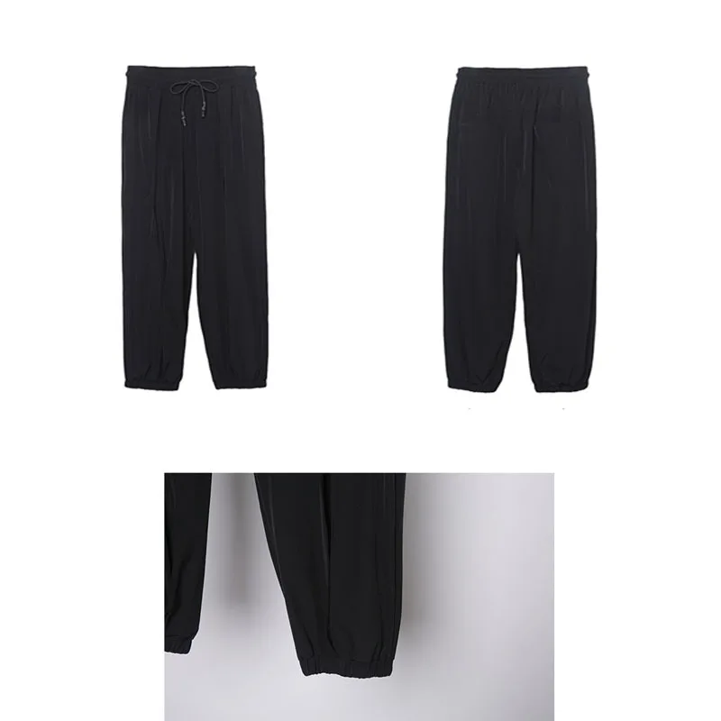 Description Picture 3 of itemMen's Loose Wide Legged Leggings 2022 Summer New Youth Trend Loose Large Casual Harlan Cropped Pants