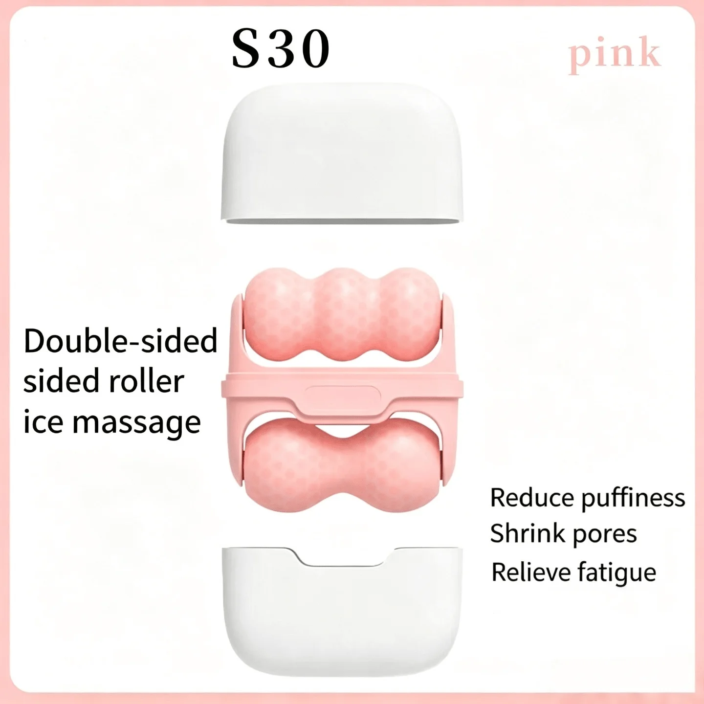 Dual-Head Ice Roller for Facial Rejuvenation and Portable Skin Lifting Therapy