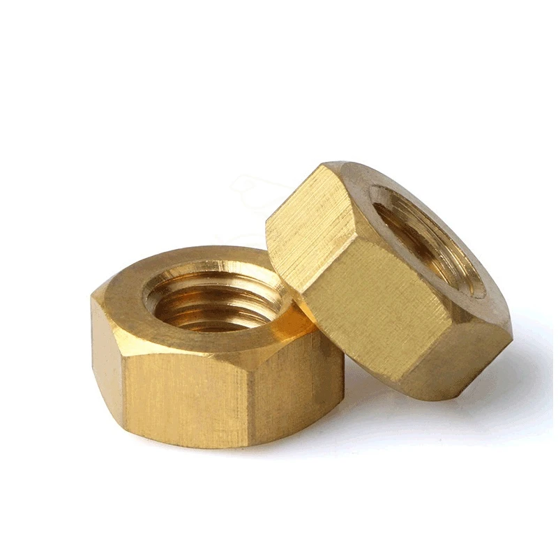 Hexagon nuts solid brass hexagon nuts for M2 M2.5 M3.5 M4 M5 M6 M8 M10 M12 M14 M16 M18 M20 M22 M24 bolts metric thread