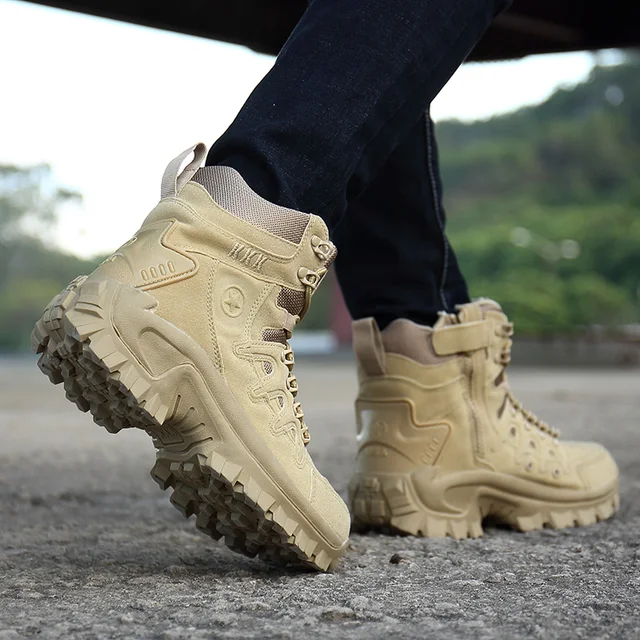 Men's Military Boot Combat Mens Ankle Boot Tactical Big Size 39-46 Army Boot Male Shoes Work Safety Shoes Motocycle Boots 5