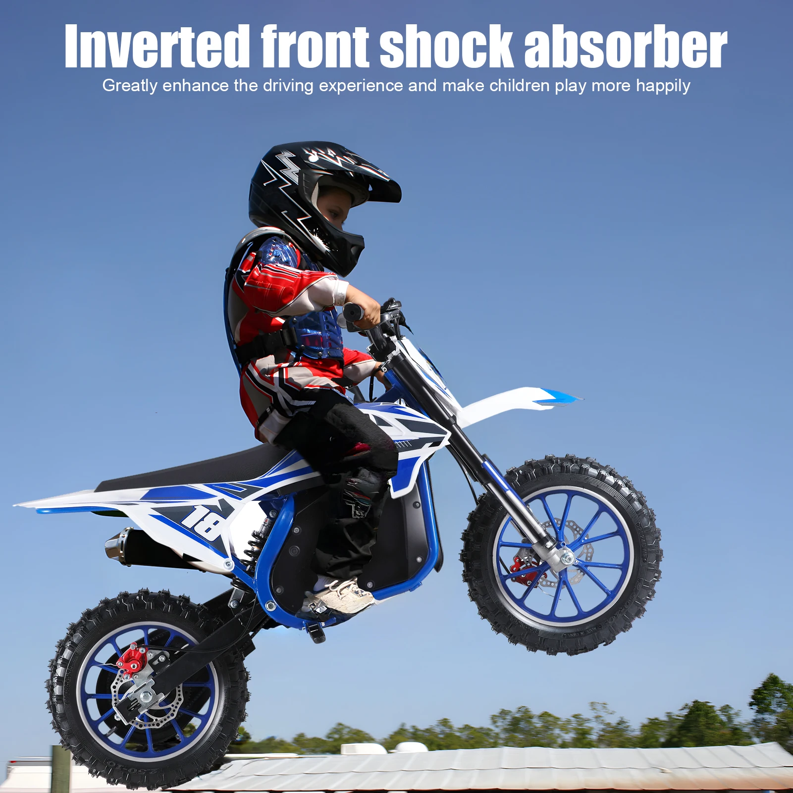 Dirt Bike, Kids Electric Motocross Bike, Off Road Mini Motorcycle, Electric Pocket Motorbike with High-Performance Motor