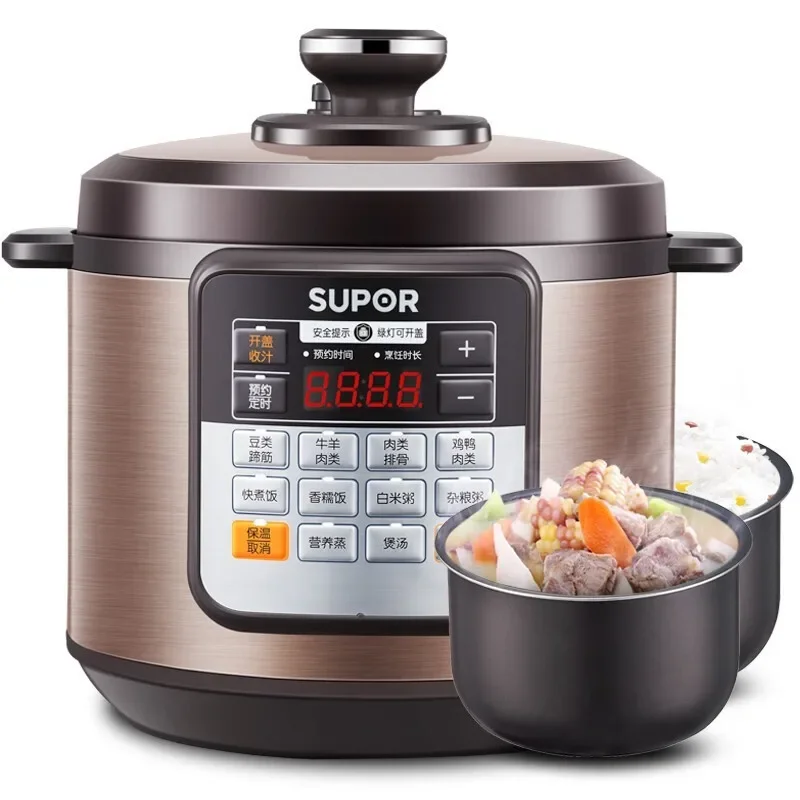 New Home 6L Electric Pressure Cooker Smart Appointment High Pressure Rice Cooker Soup Pot Multicooker