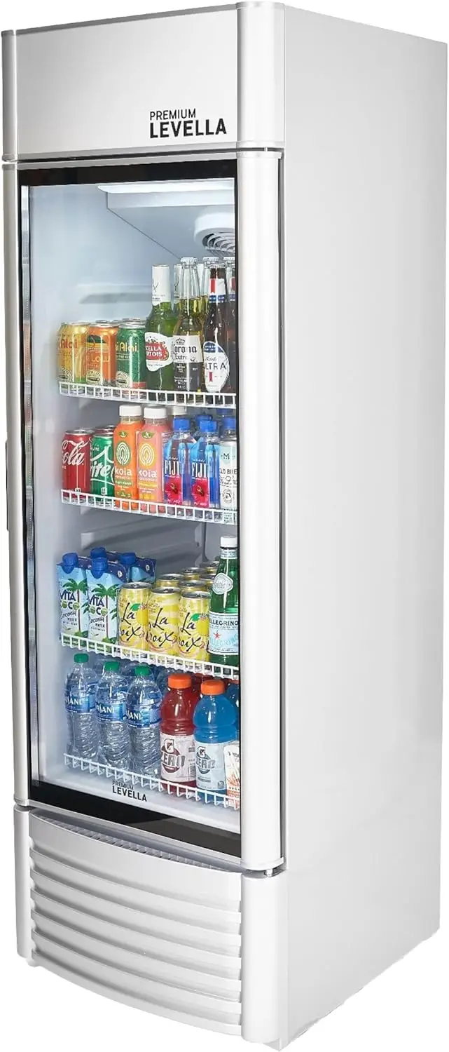 Glass Door Display Refrigerator 9.0 cu ft Commercial Beverage Cooler Merchandiser With Customizable Light