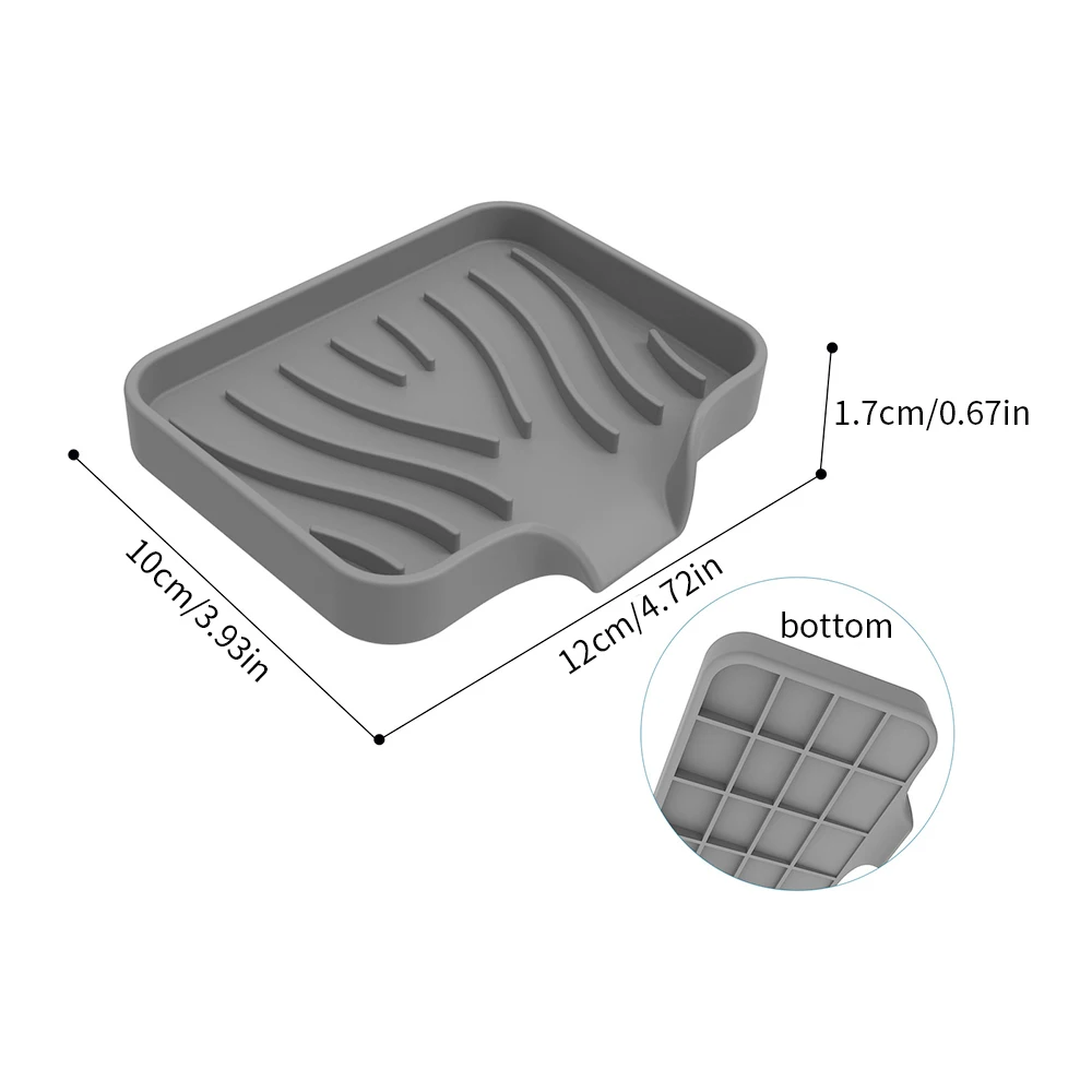 New Kitchen Sink Sponge Holder Silicone Soap Dish Bar Soap Holder Self Draining Anti-slip Storage Rack Bathroom Kitchen Supplies 4