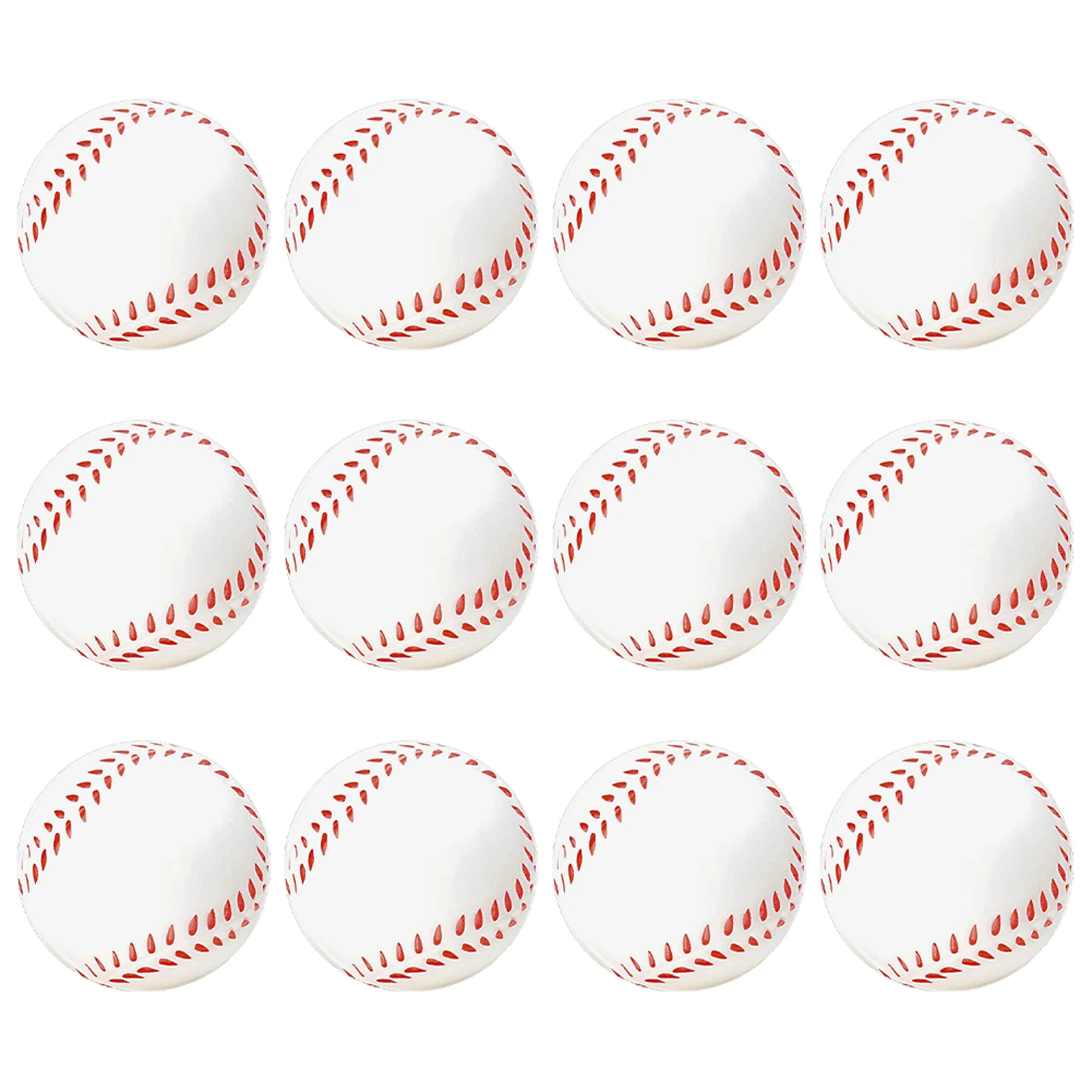 

2.5inch 12pcs Relaxation Gadgets Kids Gifts Party Favors Sports Themed Baseball Stress Ball Squeezable Decorative Accessories