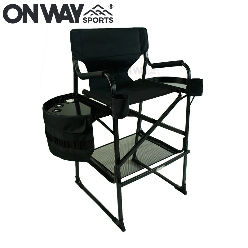 Wholesale Aluminum Folding Portable Upgraded Tall Director Makeup Artist Chair - Image 2