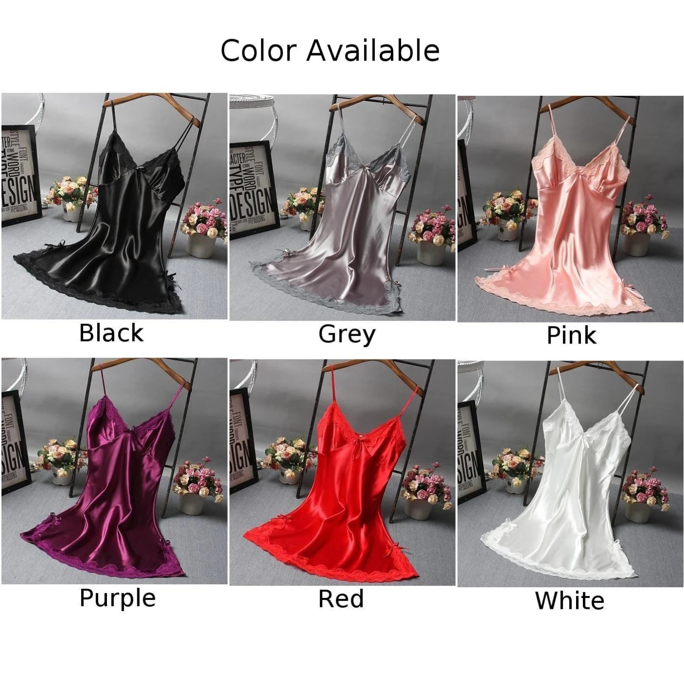 Women Lingerie Women Nightgowns Women Nightdresses Sleeping Dress Women Sexy Satin Soft Nightdress Lace Lingerie Women Secret Clothes Sleepwear New Dress Ladies Wrap Dress Robe Sexy Underwear