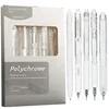 M&G 5pcs Gel Pen 0.5mm Black Gel Pens Quick-drying ST Tip Signature Pen White Pens for Students Exam Office 6