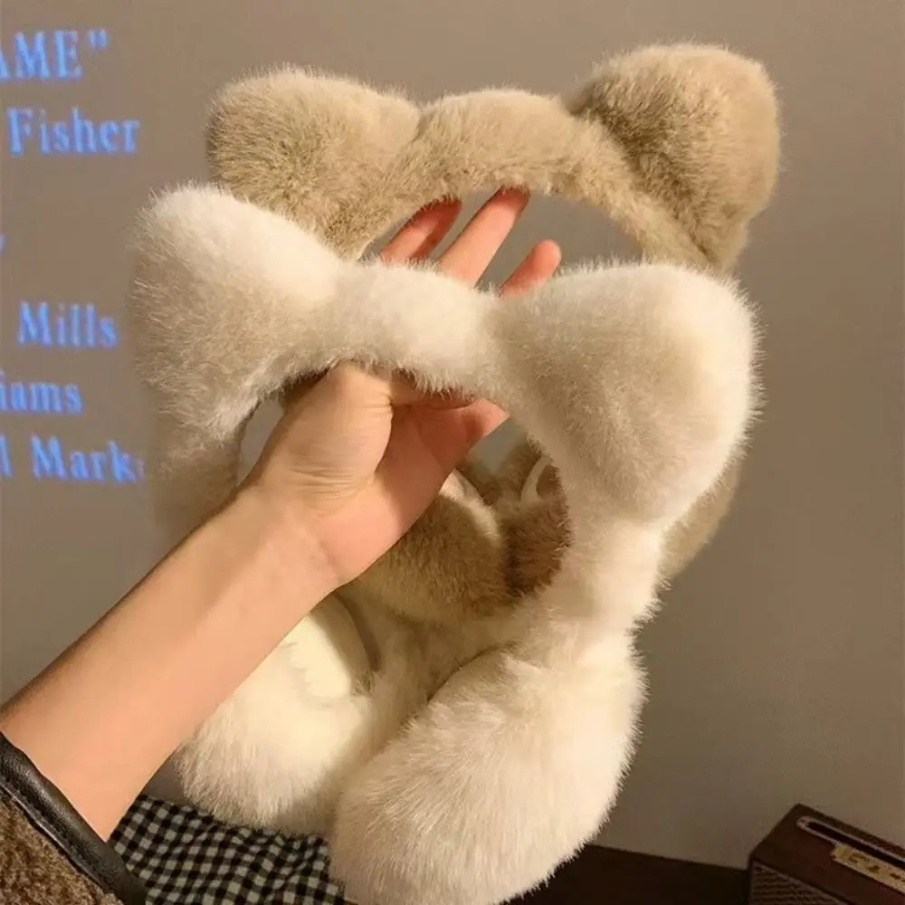 Cute Cat Earmuffs Windproof Winter Warm Ear Warmers Foldable Retractable Ear Covers Outdoor