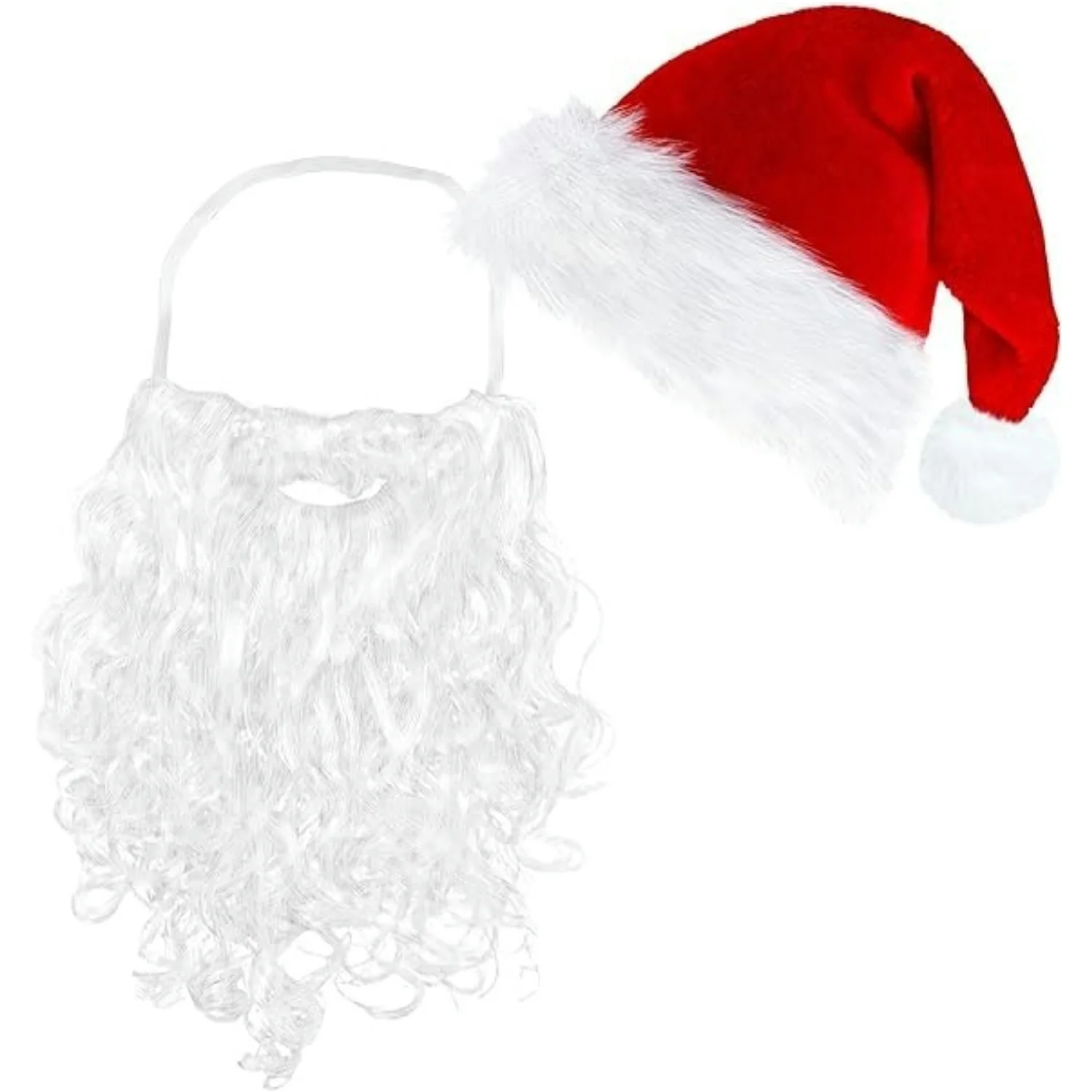 Adult Santa Hat Thicken Plush For Holiday Comfort Liner Christmas New Year Symbol Cap With White...