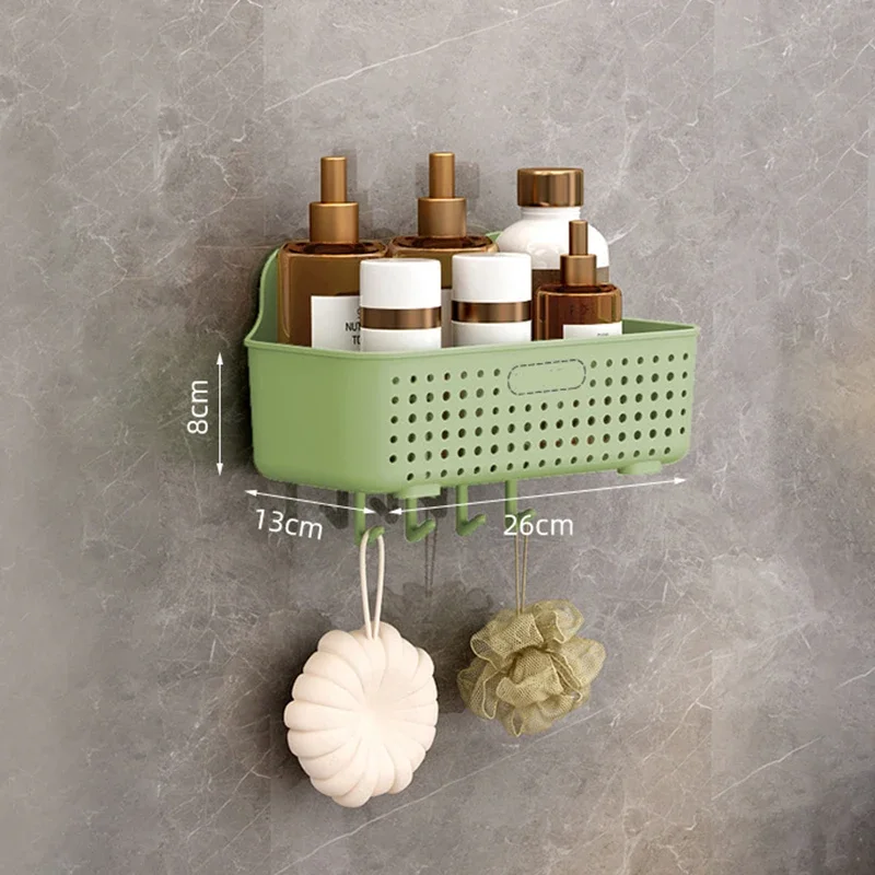 Bathroom Home Storage Shelf Toilet Storage Cabinet Drain Rack Punch Free Wall Mounted Shower Cosmetics Dressing Organizer Shelve 6