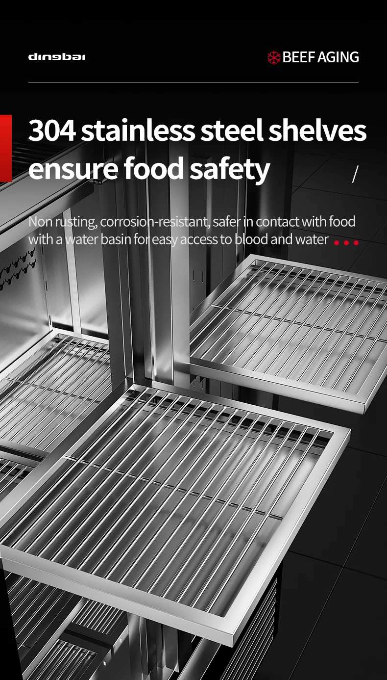 Grade Beef Aging Meat Preservation Cabinet Triple Doors Automatic Defrost Commercial Dry Aging Fridge for Steak Restaurant