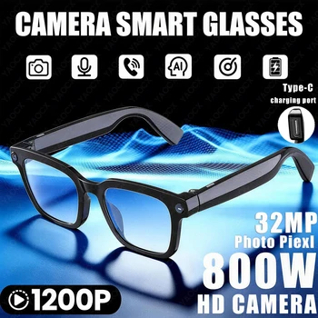 Nuovi Occhiali Smart AI con Fotocamera 8MP, Multifunzione, Memoria 4GB, Chiamate Bluetooth, Foto, Video, Musica e Traduzione