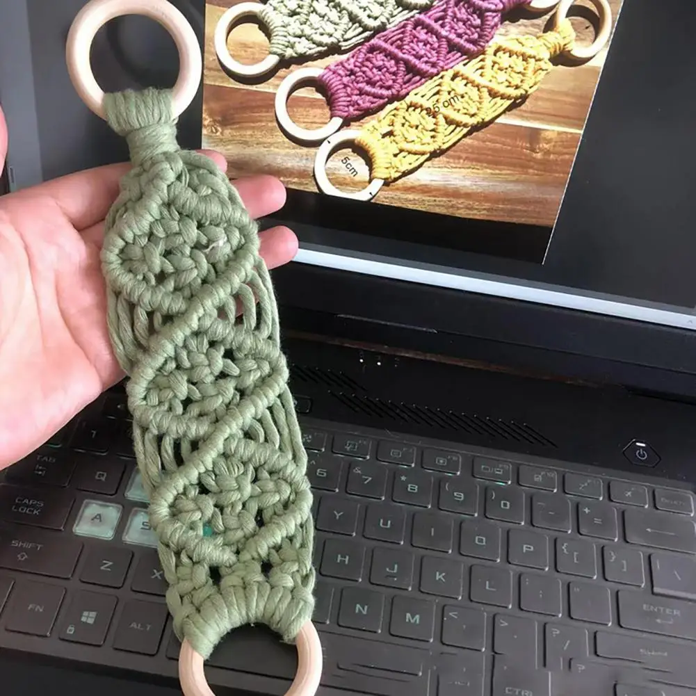 Towel Ring Hanging Clothes Rack Versatile Crochet Kitchen Towel Hanger Easy Hanging Solution for Dish Towels Stylish for Various