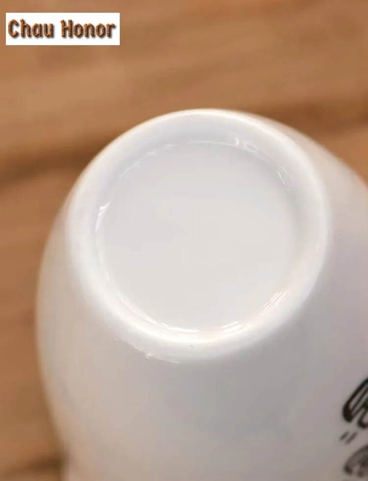 240ml Chinese Oracle Bone Inscription Tea Pitcher White Porcelain Tea Divider Cha Hai Coffee Justice Cup Drinkware Accessories