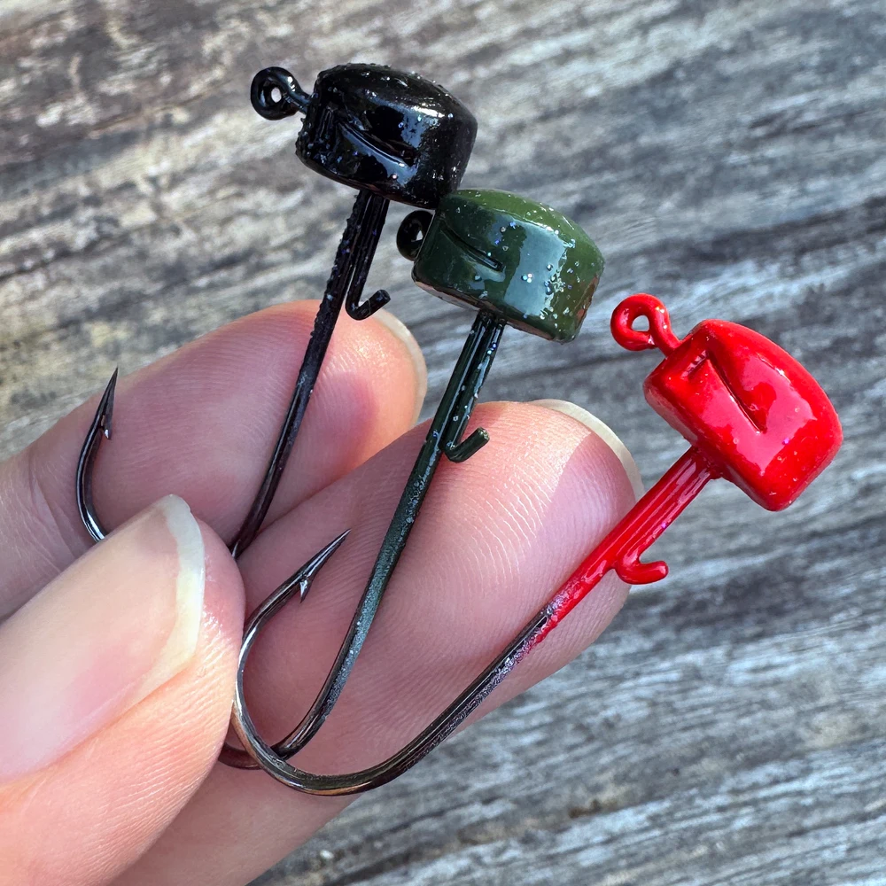 GOBAIT Ned Rig Angelhaken 2,8 g 3,5 g 4,6 g 7 g Jigkopf Pilz für Weichköder Bass Jigging Tackle Box Finesse Tool 5–20 Stück Haken – Detail 6