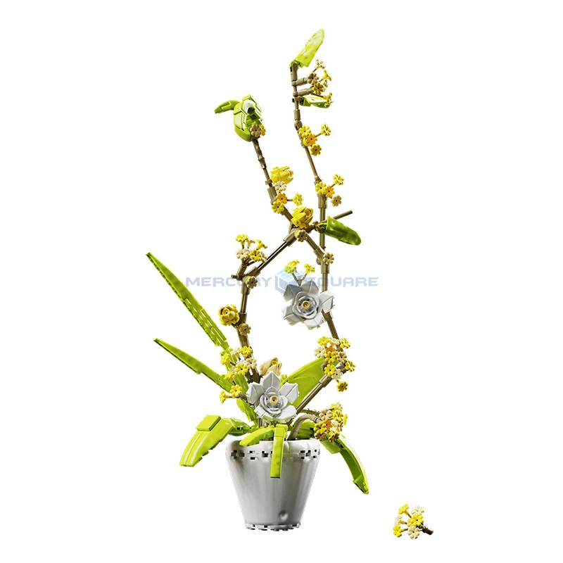 Fragrans Flower Bonsai In Vaso Modello Building Blocks Moc 92010 Idee Home Decor Collezione Di Piante Mattoni Idee Giocattolo Fai Da Te Regalo Ragazze