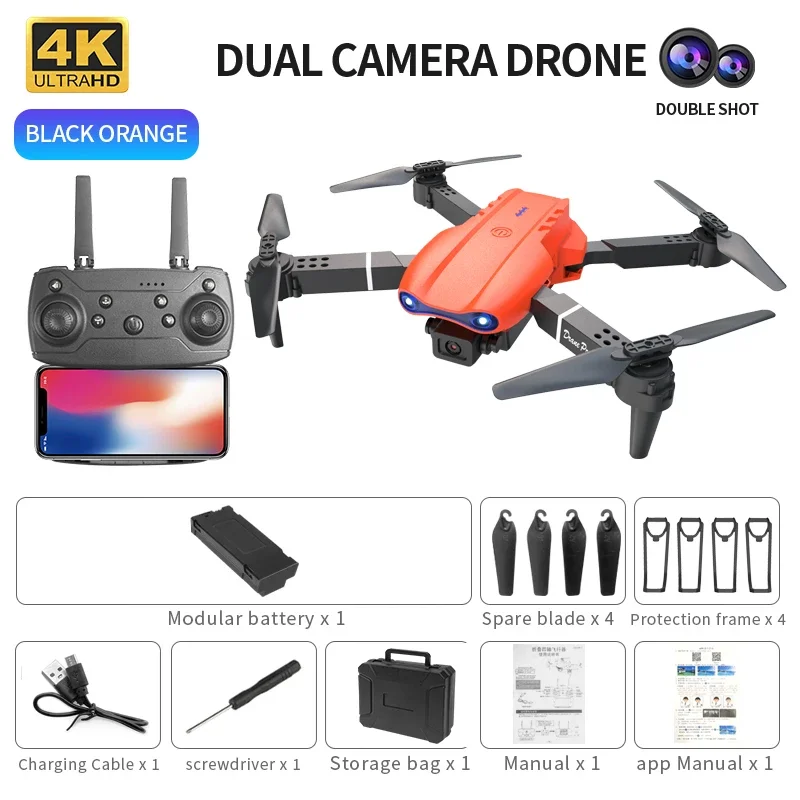 ตัวเลือกสินค้า โดรนถ่ายภาพ 4K กล้องคู่ 5G พร้อมโหมดรักษาระดับความสูง