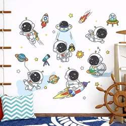 3D Creative Astronaut Planet Wall Sticker - Kids Room Cartoon Mural Art Decor Gift (20291 -4060)
