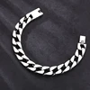 ZABRA Simple Men's S925 Silver Retro Bar Chain Old Tang Grass Pattern Bracelet Popular Fashion Retro Jewelry 4