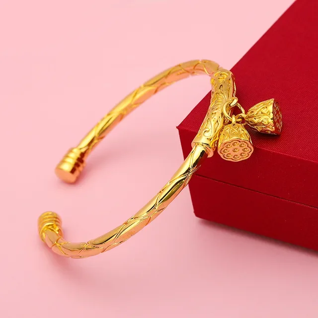 9999 реальное золото 24 K два мировых удовольствия браслет клетчатый открытый регулируемый браслет (art.: 3920c78c0791c) - 3920c78c0791c