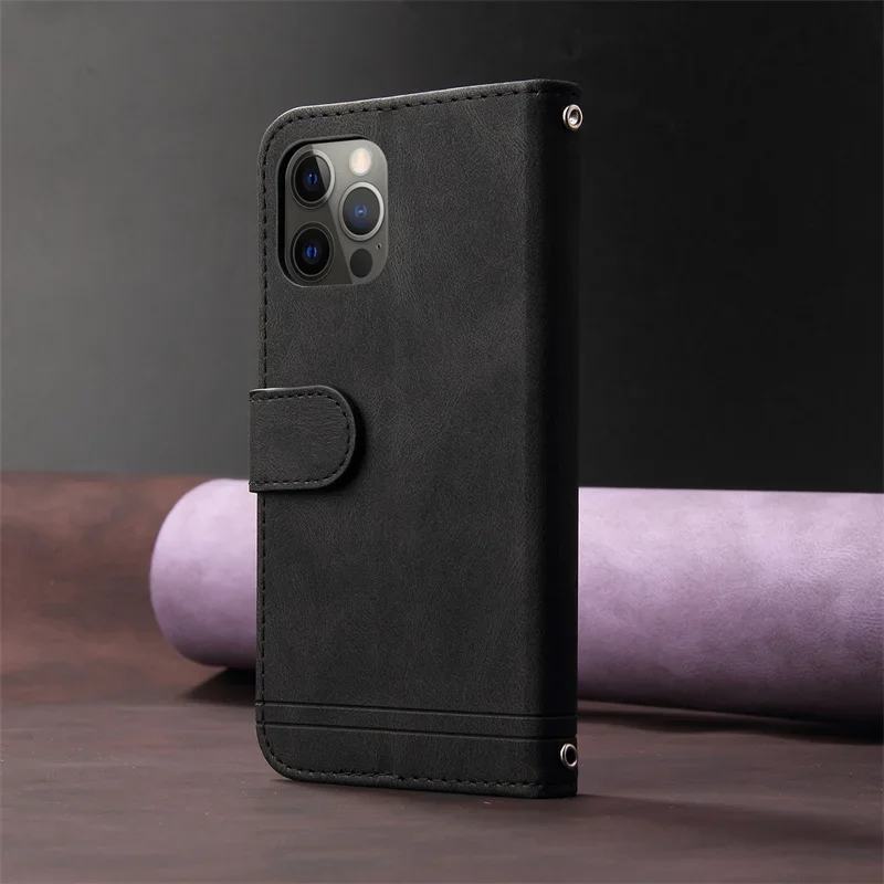 Deluxe Wallet Flip Leather Case - Premium Protective Phone Cover