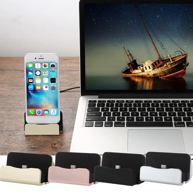Usb C Dock Station Tipo C Supporto Di Ricarica Per Huawei Per Samsung Cavo Usb Caricatore Per Telefono Dati Dock Desktop Standstation Forxiaomi