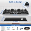 30 Inch 5 Burners Stove Top Built-in NG/LPG Convertible with Thermocouple Protection Gas Cooktop 6