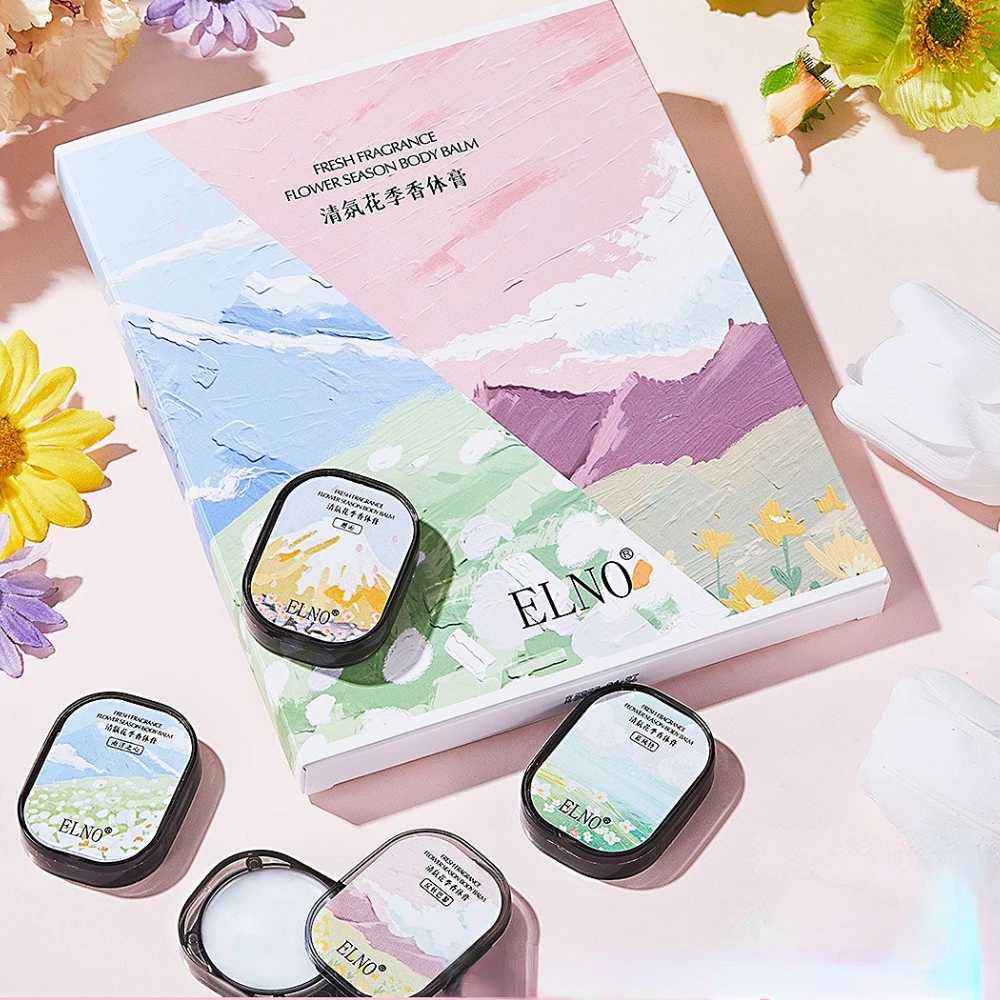 

Flowering Season Solid Perfume Balm Set Men Women Fresh Fruit Fragrance Longlasting Natural Deodorant Perfume Portable Body Balm