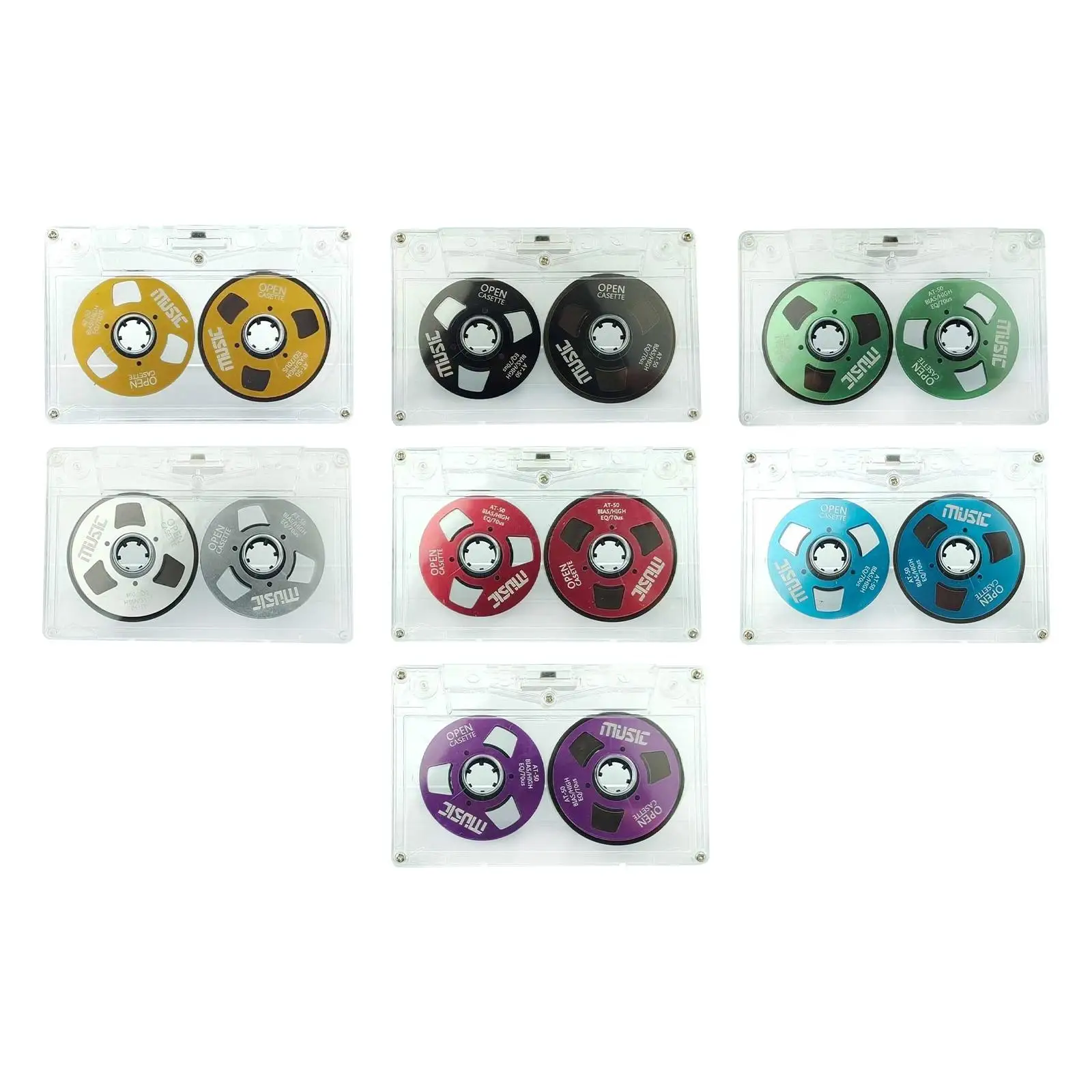 Double Sided Blank Cassette Tape,Audio Recording Empty Cassette Record 50 Mins for Conferences