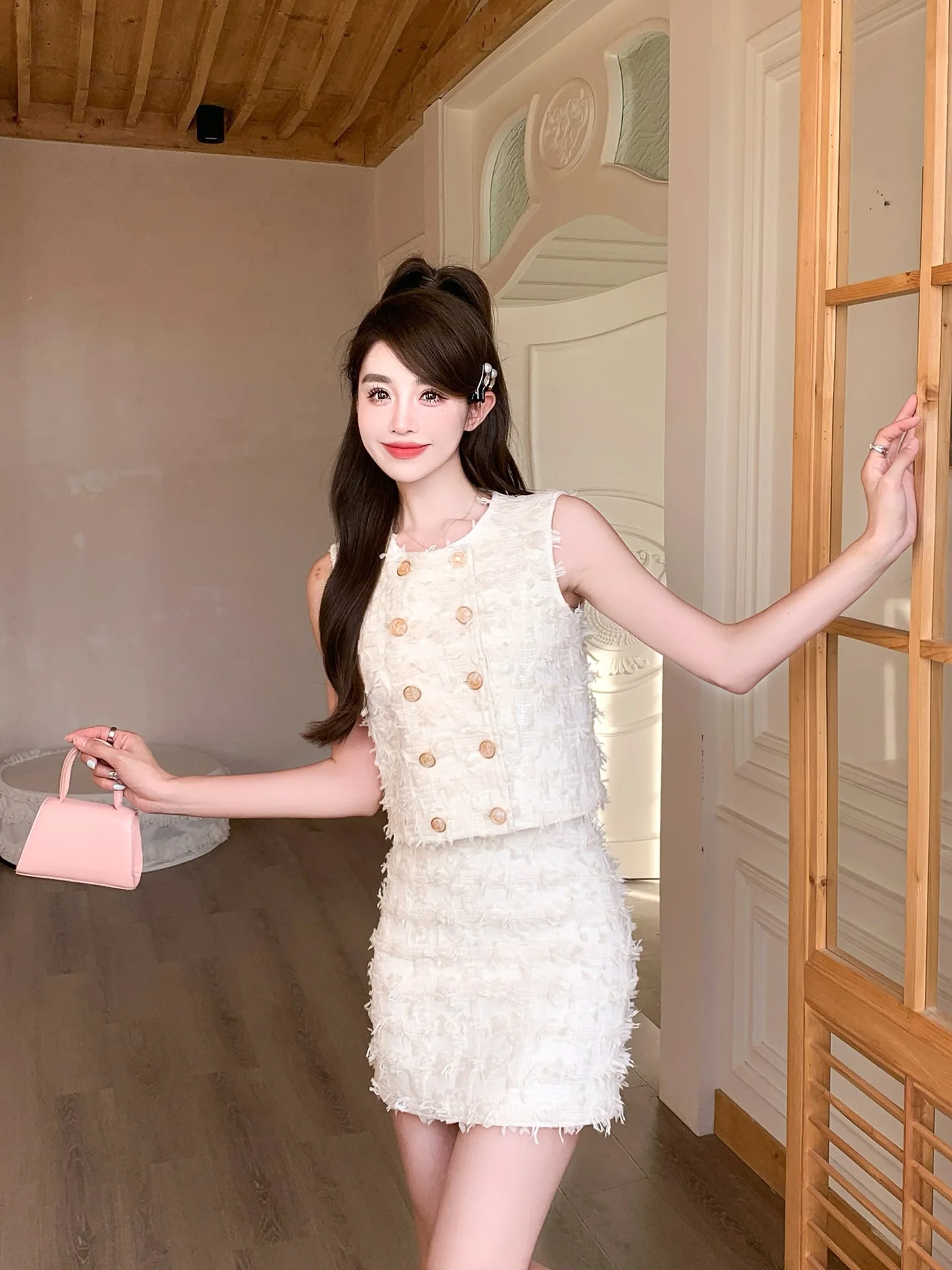 

2023 Spring/Summer Fashion New Women's Clothing Sleeveless Suit 0822