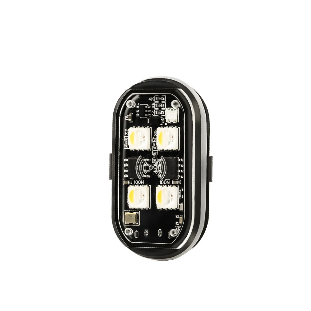 1-8pcs 무선 LED 스트로브 조명 자동차 장식 분위기 조명 8 색 충전식 Led 조명 충돌 방지 LED 경고등