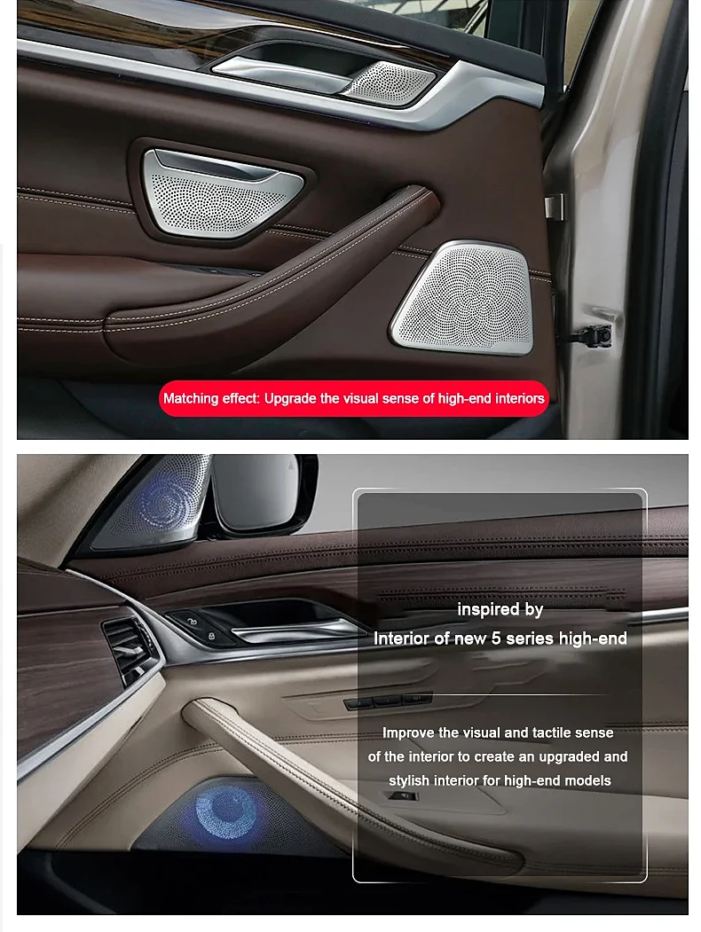 For BMW 5 Series G31 G30 2018 2019 2020 2021 2022,Car Door Speaker Trim Cover A-pillar Horn Protection Cover Interior Accessorie