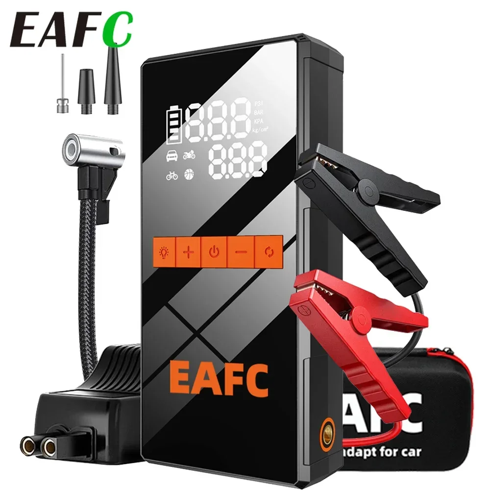 EAFC Portable 150PSI Air Pump 1200A Car Jump Starter Power Bank Car Battery Emergency Boosters Starting Device Car Starter