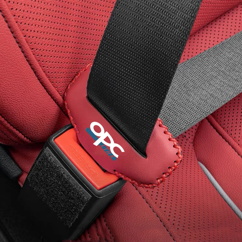 2PCS Car Seat Belt Buckle Plug Protective Cover Car Safety Seatbelt Anti-scratch For Opel Opc LINE OPCline